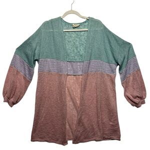 Fantastic Fawn Slouchy Oversized Cozy Soft Rib Knit Dolman Boho Cardigan Large